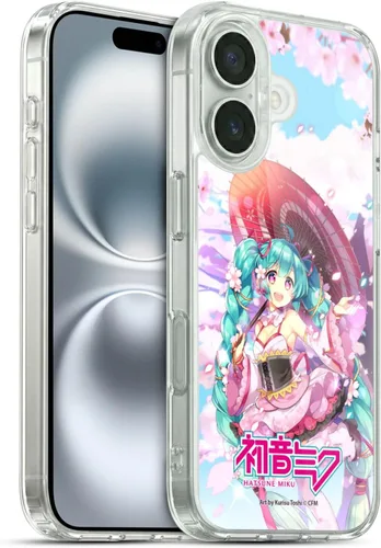 Miniatura 210 de Head Case Designs Licencia Oficial Hatsune Miku Gráficos Lindos Carcasa de Gel [Protección de Grado Militar] Compatible con Apple iPhone 7