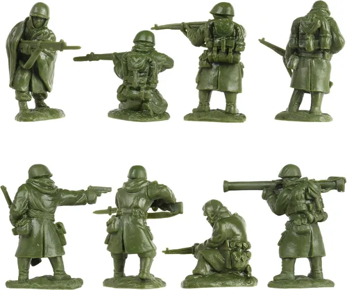 Miniatura 5 de BMC Korean War Winter Battle - 16pc OD Green United States Soldier Figures