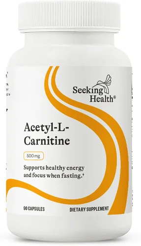 Seeking Health Acetyl-L-Carnitine - Suplemento de acetil-L-carnitina - Apoya la energía, el metabolismo de las grasas saludables y la salud de la