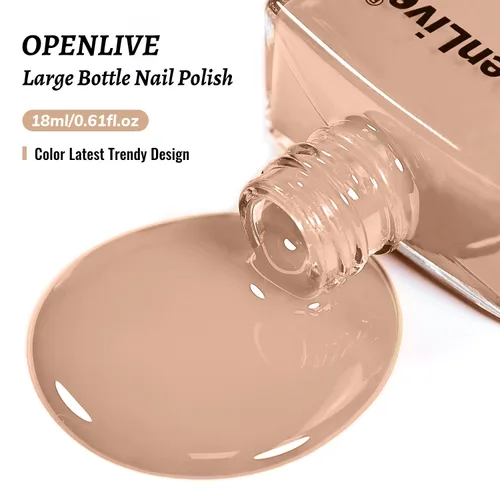 Miniatura 7 de OpenLive 18ml Esmalte de uñas desnudo de gran volumen, secado rápido, rosa claro, esmalte de uñas de secado rápido y larga duración, arte de uñas