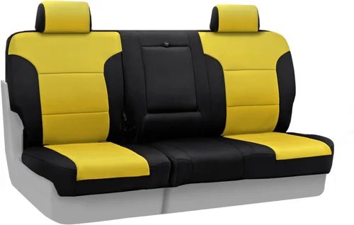 Miniatura 32 de Coverking Custom Fit Center 50/50 - Funda de asiento de cubo para modelos seleccionados Chevrolet Suburban 1500/2500, neopreno (negro)