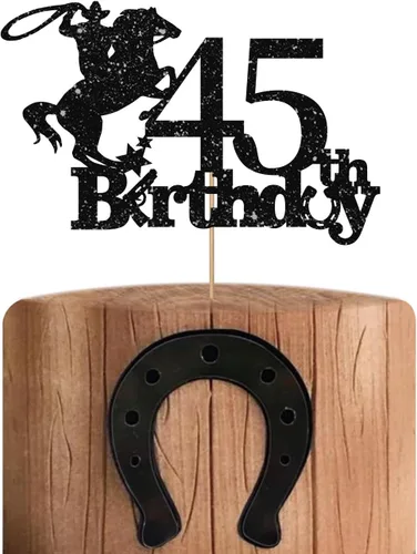 Miniatura 21 de Cowboy - Decoración para pastel de cumpleaños 40 para hombres, decoración de pastel de cumpleaños 40 para hombres, decoración de pastel