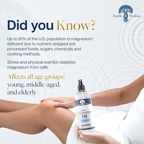 Miniatura 5 de Health & Wisdom Aceite de magnesio puro, alivio tópico muscular y articular, magnesio natural y puro grado USP extra fuerte – absorción mejorada