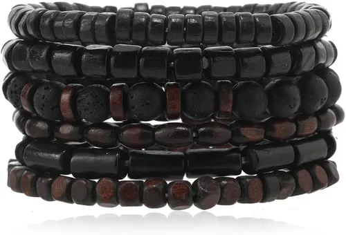 Miniatura 35 de Pulsera Gótica Ajustable de Cuero Trenzado Punk Multicapa de Estilo Grunge, Conjunto de Pulseras Emo con Brazalete de Metal, Envoltura