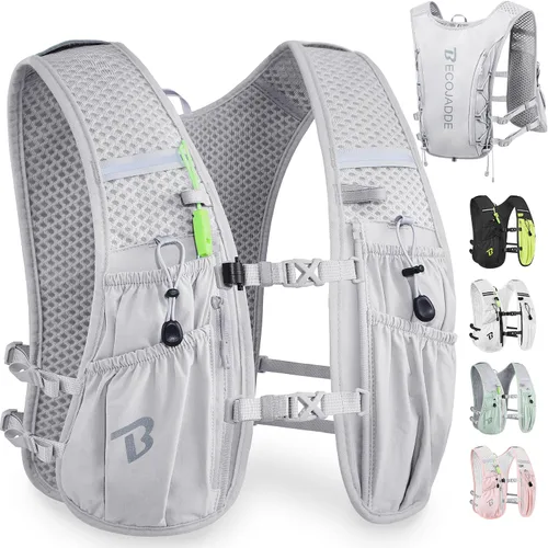 Miniatura 22 de BECOJADDE Chaleco de Hidratación Mochila para Correr para Hombres Mujeres, Mochila de Hidratación Ligera de 5L para Correr, Chaleco de Hidratación