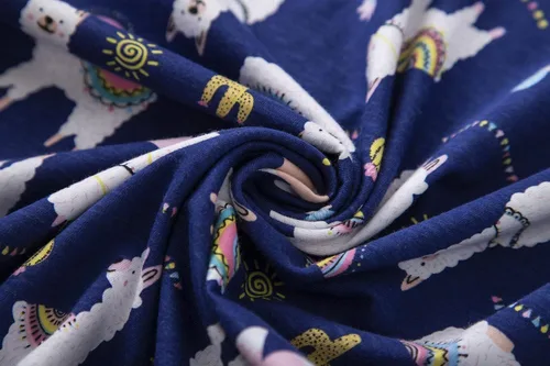 Miniatura 5 de CHUNG Camisón de algodón para mujer, con estampado casual hasta la rodilla, camisa de manga corta