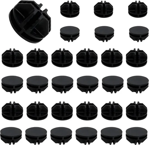 Miniatura 10 de Bonsicoky 16 conectores de plástico negro, conector de cubo de rejilla de alambre para organizador modular de almacenamiento de armario y unidad