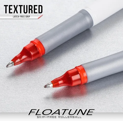 Miniatura 4 de Bolígrafo de bola de tinta Pentel Floatune, (0.8mm), punta media, tinta negra/azul/roja, paquete de 8 bolígrafos (BY108PF8OFC)