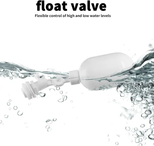 Miniatura 5 de Válvula de bola flotante de 4 piezas con conexión de tubo de conexión de 1/4, válvula de flotador de filtro ajustable de plástico para tanque