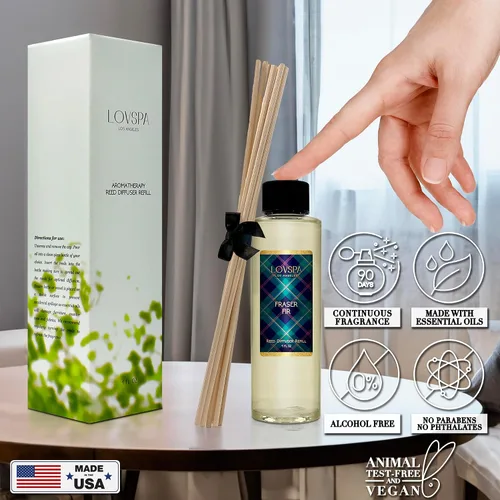Miniatura 6 de Fraser Fir - Aceite Difusor de Pino Abeto, Aceites Esenciales Navideños para Recarga de Difusor y Spray Ambientador de Habitación - Fragancia Abeto