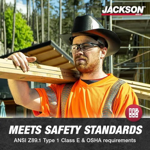 Miniatura 6 de Jackson Safety - Casco de seguridad para vaquero, sin ventilación, de ala completa, con suspensión de trinquete de 4 puntos para hombres y mujeres