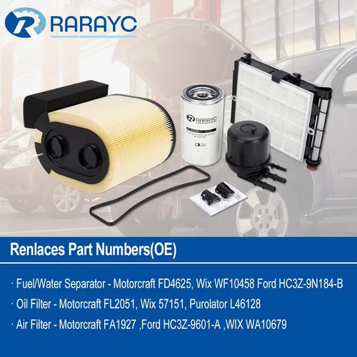 Miniatura 3 de Kit de Reemplazo de Filtro Diesel 6,7L para Ford F250 F350 F450 F550 2017-2019 FD-4625, Filtro de Aire de Motor FA1927