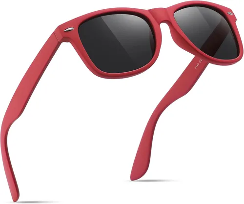 Miniatura 67 de FEIDUSUN Lentes de sol polarizados para hombre y mujer, lentes de sol retro negros para conducir, pescar, protección UV