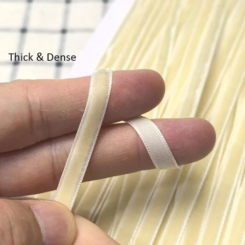 Miniatura 3 de Chenkou Craft Cinta de Terciopelo Beige 25 Yardas 1/4" Lotes a Granel (Beige, 1/4"(6mm))