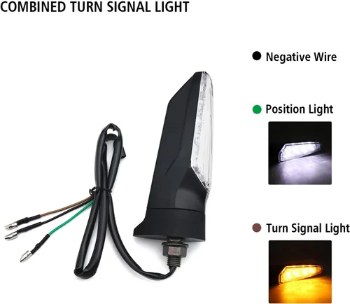 Miniatura 4 de Luz de señal de giro LED de alta luminosidad+luz de día para Yamaha MT-09 para Kawasaki Z800 para Suzuki GSX para Honda CBR1000 CBR600 - ámbar/rojo