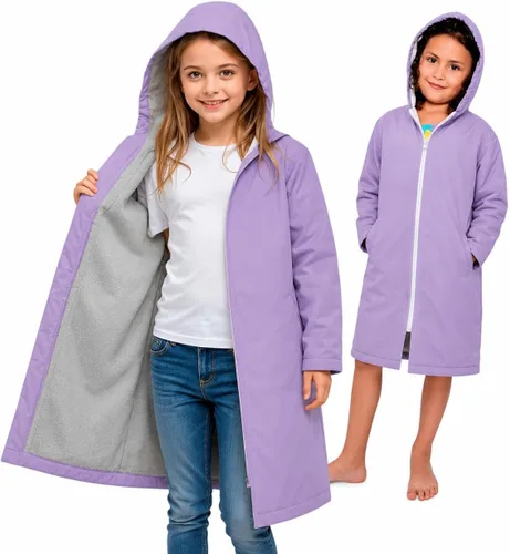 MACAR Parka de natación impermeable con forro polar, ideal para actividades junto a la piscina y al aire libre