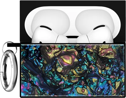 Flaunt Funda cuadrada oficial para AirPods Pro 3 con anillo plateado, compatible con AirPods Pro de 3ª generación, carga inalámbrica, ligera y a