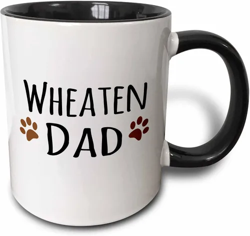 3dRose inspirationzstore Pet Designs – Wheaten perro Dad – Soft Coated Wheaten Terrier – Doggie by Breed Doggy Lover – Titular café huellas – Tazas,