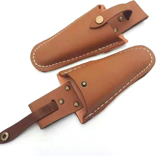 Miniatura 6 de Paquete de 2 alicates de cuero para cinturón, cinturón de jardinería con soporte para podadoras, funda de cuero para herramientas para tijeras