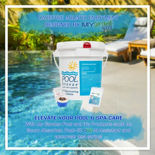 Miniatura 2 de Pool Breeze 88417 - Tabletas de cloro de 3 pulgadas - 5 libras - Pestañas compactas de cloro para piscina - con tiras de prueba My Garden Pool 7