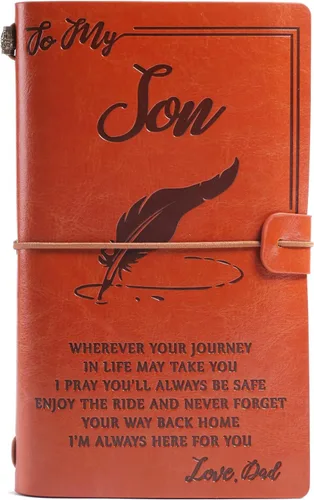 Miniatura 12 de Diario de cuero Live Laugh Love – Diario de tapa feliz, diario de viaje rellenable, encuadernado en cuero, cuaderno inspirador, cuaderno de bocetos