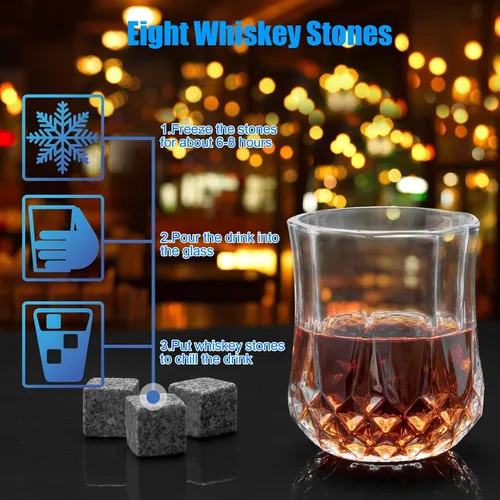 Miniatura 2 de Regalos para el Día del Padre, Aniversario, Cumpleaños para Hombres, Papá, Esposo, Regalos Blanco Elefante para Adultos, Juego de 2 Vasos de Whisky