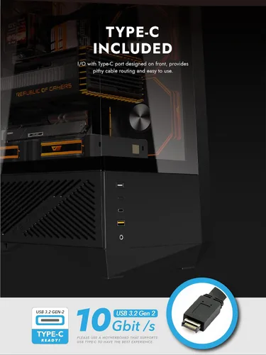 Miniatura 6 de darkFlash DY460 ATX Caja de PC Gaming Full-Tower, alto flujo de aire, 4×ventiladores ARGB PWM incluidos, vidrio templado de vista completa de 330°