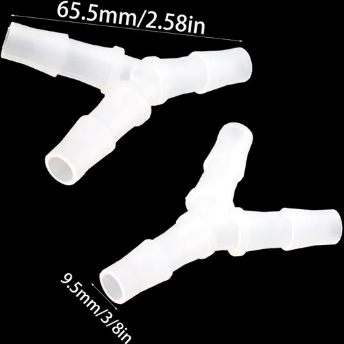 Miniatura 3 de TAODAN 10 unids 3/8 "manguera de plástico de púas iguales de púas 3 vías en forma de Y para manguera de polipropileno de plástico conectores
