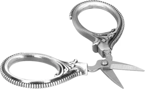 Miniatura 6 de Tijeras de costura de acero inoxidable Tijeras de costura de hilo portátil para bordado a sastre Tijeras de artesanía Cobre antiguo