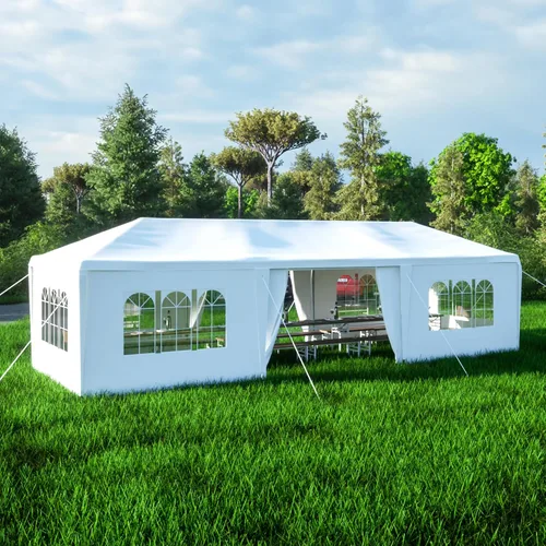 Miniatura 8 de KELRIA Tienda de campaña para exteriores de 10 x 30 pies, tienda de campaña para fiestas, bodas, cumpleaños, con 5 paredes laterales extraíbles