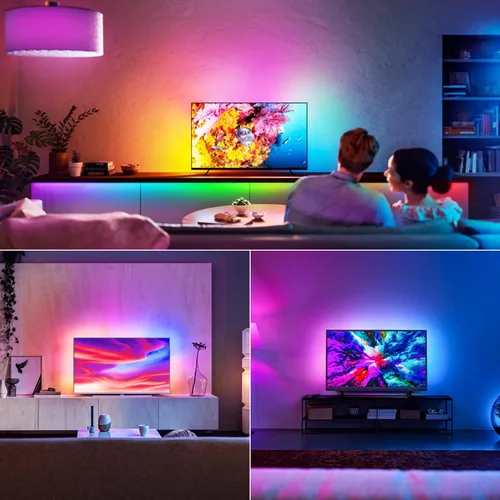 Miniatura 5 de iNextStation RGB Smart IC - Tira de luces LED de neón de 5 V, USB, 16.4 pies 5M, tira de luces de neón flexible, multicolor, IP67, impermeable