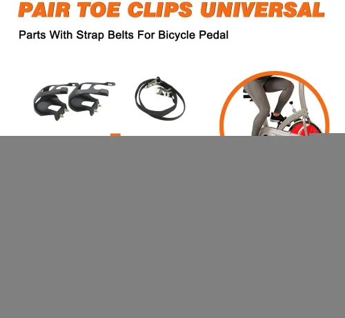 Miniatura 9 de EKDJKK 1 par de pedales de bicicleta con clip para los dedos del pie y correa, jaulas de clips para dedos de bicicleta, cubierta de pie de pedal