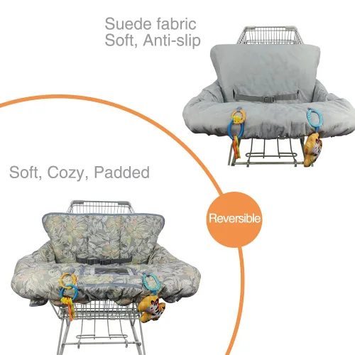 Miniatura 3 de Funda para carrito de compras para bebé, niño, niña, fundas de carrito multien 1 para bebés, funda acolchada suave para silla alta infantil, lavable