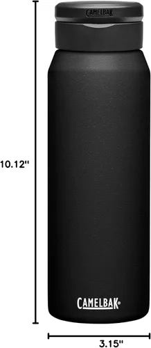 Miniatura 8 de CamelBak Fit Cap - Botella de agua aislada al vacío de acero inoxidable, 32 onzas, color negro Wild Strawberry
