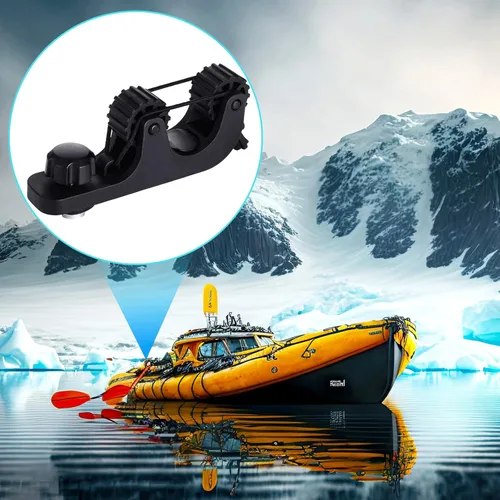Miniatura 6 de Geelin Soporte para remo de kayak, accesorios de montaje en pista, soporte de remo estándar de pesca, soporte de remo de kayak para barra