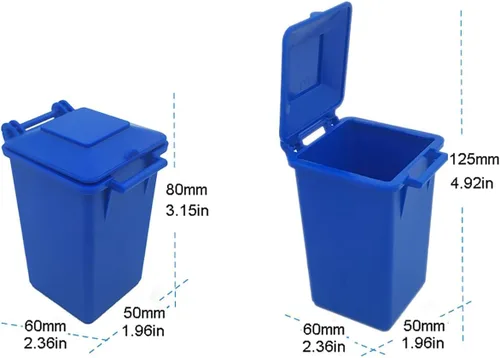 Miniatura 8 de Mini cubo de basura vehículo juguete conjunto - Niños simulan jugar reciclaje ABS camión conjunto