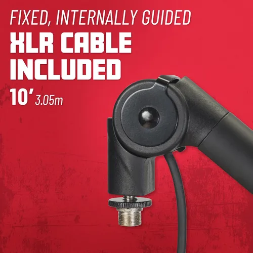 Miniatura 3 de Gator Frameworks - Soporte para micrófono de transmisión montado en escritorio Deluxe para podcasts y grabación; cable XLR integrado, (GFWBCBM3000)