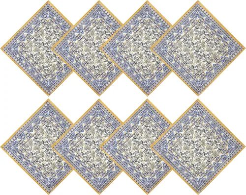 Miniatura 10 de Home Bargains Plus Mantel rectangular de tela, 60 x 102 pulgadas, estampado floral amarillo y azul, para interiores y exteriores, resistente a