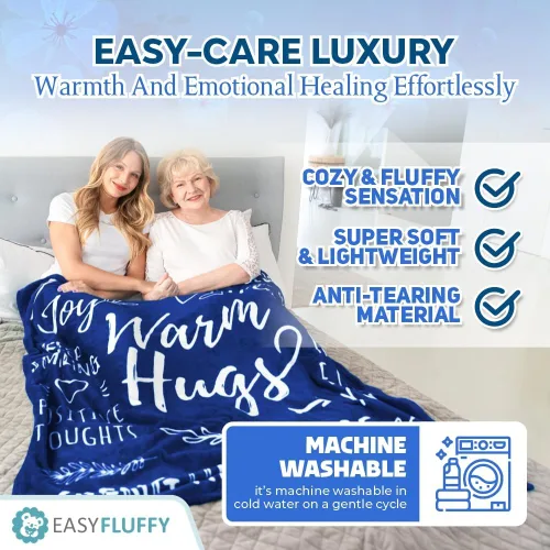 Miniatura 5 de EasyFluffy Manta de Recuperación para Hombres y Mujeres - Manta Curativa Súper Suave con Palabras Inspiradoras - Regalos de Pronta Recuperación
