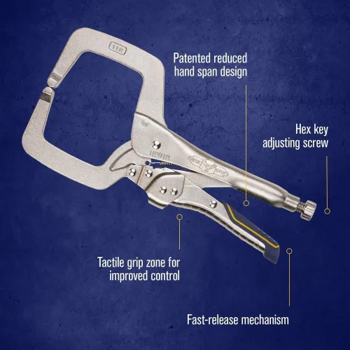 Miniatura 7 de IRWIN VISE-GRIP - Alicates de soldadura, liberación rápida, con abrazadera en C de bloqueo, de 11 pulgadas (IRHT82584)