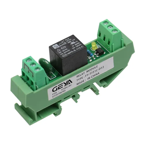 Miniatura 10 de Módulo de relé de 4 canales 1 módulo de relé de interfaz DC/CA de montaje en carril DIN SPDT de 12V (FY-T734-12VACDC)