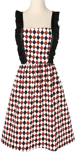 Miniatura 8 de Violet Mist Delantal de lino de algodón para mujer, delantal con espalda cruzada con bolsillos, parte trasera en X gris, delantales estilo vintage
