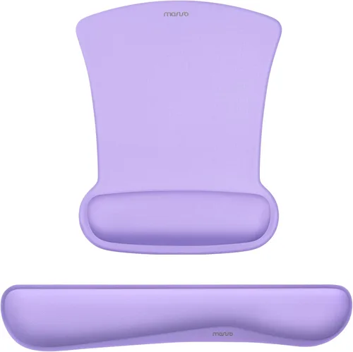 Miniatura 8 de MOSISO Juego de Reposamuñecas para Teclado y Mouse, Alfombrilla Ergonómica con Base Antideslizante para Alivio del Dolor en Casa/Oficina y Escritura