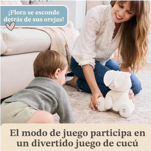 Miniatura 3 de GUND - Baby Flora, el conejo animado de peluche, juguete de animal de peluche que canta para edades de 0 años en adelante, crema, 12 pulgadas