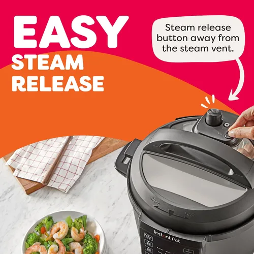 Miniatura 6 de Instant Pot 6QT RIO - Cocina múltiple 7 en 1, olla a presión, cocción lenta, salteado, vapor, arrocera, yogur y calentador, negro, 6 cuartos de galón