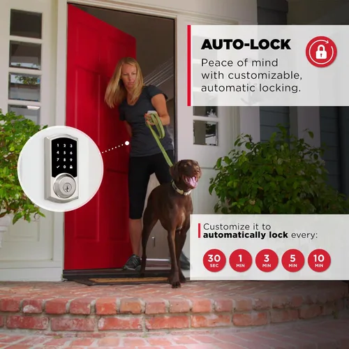 Miniatura 8 de Kwikset HomeConnect 918 Cerradura de pantalla táctil tradicional habilitada para Z-Wave de largo alcance, funciona con Ring Alarm, se requiere