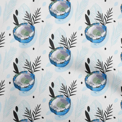 Miniatura 11 de oneOone Cotton Flex Brown Fabric Tropical Sewing Material Print Fabric By The Yard 40 Inch Wide-5K