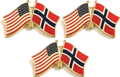 Miniatura 113 de 3 Pines de solapa con banderas de Estados Unidos y países internacionales, paquete de 3 pines dobles con diseño de banderas de Estados Unidos