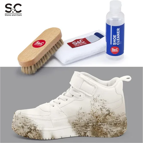 Miniatura 6 de Kit limpiador de zapatos de viaje, kit de limpieza de zapatos premium de 3.5 onzas para cuero, gamuza, nobuck y blancos