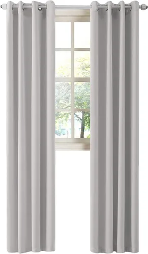 Miniatura 103 de LA PALMA Cortinas opacas con aislamiento térmico y ojales, para sala de estar, dormitorio, paquete de 2 paneles